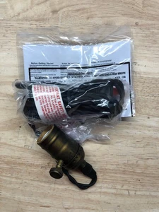 Maxim 12120BKAB Plug-In Pendant - Black/Antique Brass Fabric Cord - Picture 1 of 2