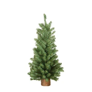 Gerson Company Mini Canadian Pine Christmas Tree in Natural Wood Base 18 inch - Picture 1 of 2