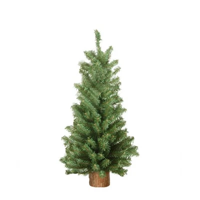 Gerson Company Mini Canadian Pine Christmas Tree in Natural Wood Base 18 inch - Image 1 of 2