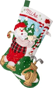Bucilla Filzstrumpf Applikation Kit 18" Langloch in einem Weihnachtsmann - 5A0030R8-1H269 - Bild 1 von 1
