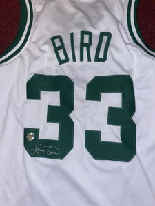 LARRY BIRD Signed White Pro Style Custom Jersey Larry Bird Hologram - Picture 1 of 3