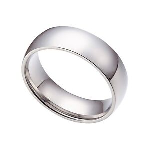 Men/Womens Silver 8mm Stainless Steel Wedding Band Ring Size6-15 Half Size SR04