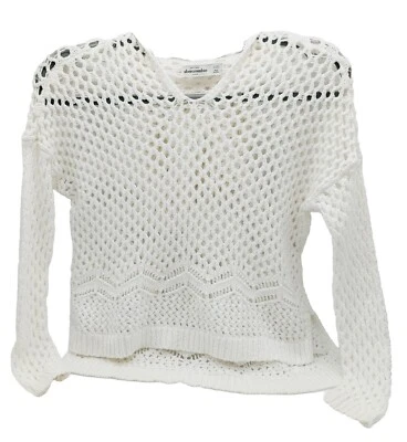 Suéter con Capucha Abercrombie Niños Niñas Blanco Marfil Talla Pequeña (10) Tejido Suelto  Foto 1 de 4