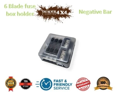 6 Way 12V/24V Auto Blade Fuse Box Holder - Image 1 of 4