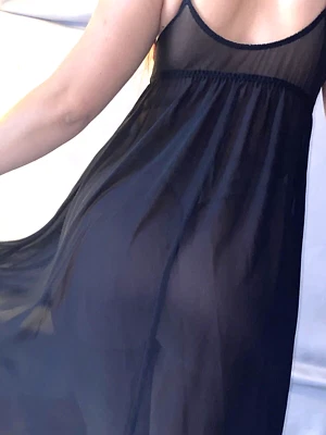 De Colección See Thru Chifón Lux Vestido de Noche Bata Peignoir CONJUNTO Vestido de Noche Vestido LARGO Foto 1 de 4