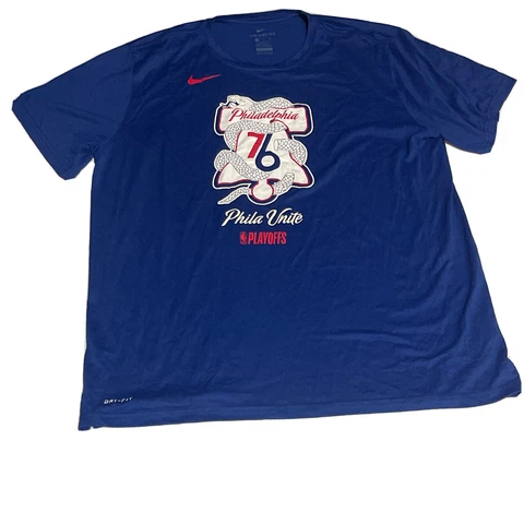 Philadelphia 76ers Shooting Shirt Blue Men’s Phila Unite Playoff Dri-Fit 2XL Cover