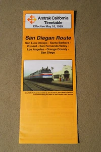 Amtrak San Diegan Route - Timetable - May 16, 1999 - Picture 1 of 1