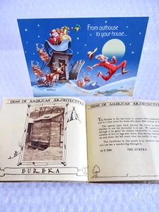 oUTHOUSE HUMOR CHRISTMAS CARD & BOOK GEMS OF AMERICAN ARCHITECTURE neocurio - Picture 1 of 10
