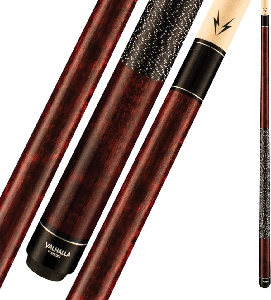VIKING CUE Viking Valhalla VA120 Pool Cue – Red Maple 58" 2-Piece Billiard Stick w/Warranty