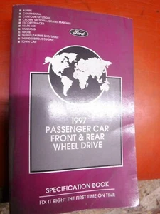 1997 FORD LINCOLN MERCURY PASSENGER CAR SPECIFICATIONS BOOK MANUAL MUSTANG  - Picture 1 of 2