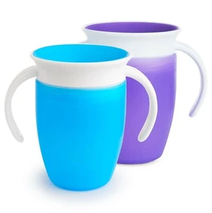 Munchkin Miracle 360 Trainer Cup,7oz/207ml, Purple/Blue - (Pack of 2) NEW - Picture 1 of 11