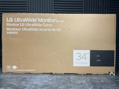 LG 34" USB-C Curved LED LCD Display UWQHD 34BP85CN-B ✅❤️️✅❤️️✅ NEW! SEALED! - Image 1 of 4