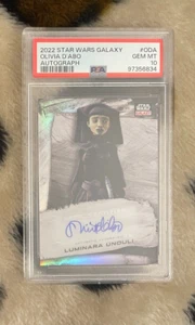 (PSA 10) Topps Cromo Star Wars Galaxy Olivia d'Abo Luminara Unduli Auto GA-ODA - Imagen 1 de 2