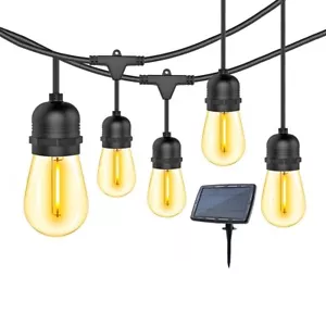 15M Solar Power Festoon String Lights Wedding Party Lights WaterProof AU - Picture 1 of 12