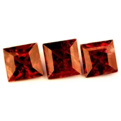 Certified 1.09ct Natural Untreated Red Ruby Unheated 3.9mm Princess Matching Set - Image 1 of 4