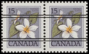Canada 787xx Floral Violet 15c precanceled horz pair MNH 1979 - Picture 1 of 1