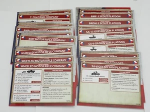 FLAMES OF WAR TEAM YANKEE CZECHOSLOVAK UNIT CARDS X 38. GREEN 1122 - Picture 1 of 3