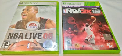 NBA Live 06 (Complete CIB) and NBA 2K16 (with Manual) Microsoft Xbox 360 Tested - Image 1 of 4