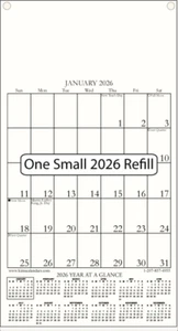 KIM'S CALENDAR'S 2026 SMALL 6" X 11" CALENDAR REFILL-FREE SHIPPING! - Picture 1 of 1