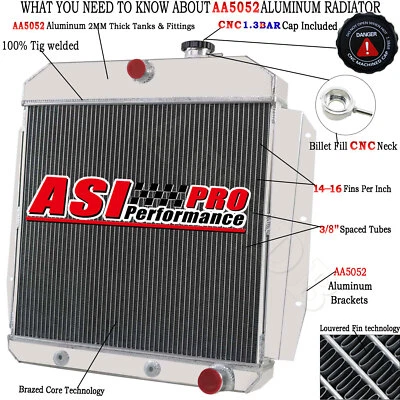 ASI 3 Row Radiator for 1955-1959 CHEVY 3100 3200 3400 3500 3600 3800 GMC 100 150 - Изображение 1 из 4