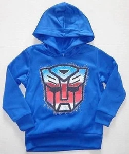 Transformers Sweatshirt Blue Pull-Over HOODIE Jacket Teen Boy's size 18 NeW - Picture 1 of 1