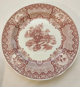 Spode Archive Collection Victorian Series Seasons Red Pink Dinner Plate - Picture 1 of 5