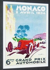 2007 SPORTING PROFILES CARD #5 1934 MOTOR RACING GRAND PRIX MONACO GEO HAM