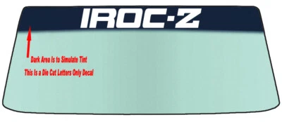 SE ADAPTA A IROC - Z COCHES PARABRISAS BANNER CALCOMANÍA GRÁFICA CON HERRAMIENTA DE APLICACIÓN Foto 1 de 4
