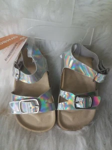 Gymboree Toddler Girls Silver Sandals - Picture 1 of 7