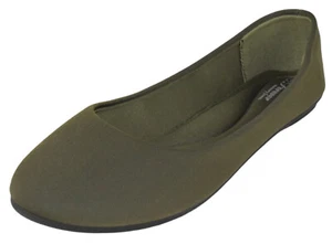 Ballerine donna Forever rotonde gel memory foam soletta raso FLESSIBILE-62 oliva - Foto 1 di 3