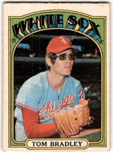 1972 O-Pee-Chee Tom Bradley #248 CREASED Chicago White Sox