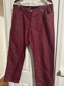 Vintage D&G Dolce Gabbana Baggy Red Reflective Denim Jeans - Picture 1 of 5