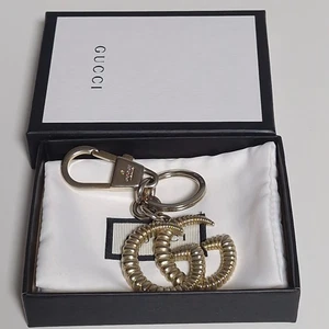 GUCCI GG Keychain Key Ring Bag Charm - Picture 1 of 19