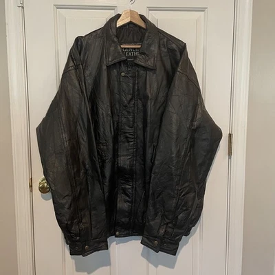 Chaqueta de motociclista Napoline Leather Outfitters de cuero genuino hecha a mano Y2K para hombre 4X Foto 1 de 4