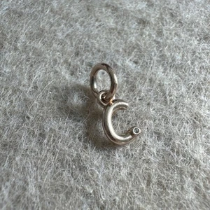Pandora 14k Rose Gold Plated Letter C Dangle Charm Cubic Zirconia Jewelry - Picture 1 of 6