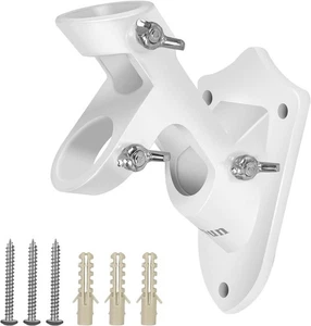 Soporte para poste de bandera, soporte de aleación de aluminio de 2 posiciones para 1" de diámetro interior blanco  - Imagen 1 de 7
