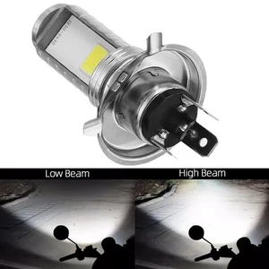 White Headlight LED Bulb Fits Kawasaki ZX 6 R Ninja 1995-2002 H4 9003 12v 6500K - Picture 1 of 9