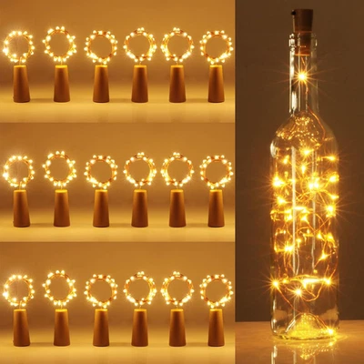 (18 Pezzi) Luci per Bottiglia, Tappi LED a Batteria per Bottiglie, Filo Di Rame  - Immagine 1 di 4