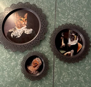 RARE Vintage IKEA Cat Trays, limited art wall decor. Thierry Poncelet, Ehlén Joh - Picture 1 of 5