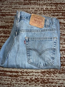 1989 Men’s Levi’s 550 Relaxed Fit 34x28 Tag 34x30 Light wash Wide Leg - Picture 1 of 12