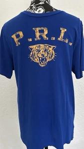 Polo Ralph Lauren T-Shirt Youth Extra Large (18-20) Blue Tiger Print T-shirt - Bild 1 von 5