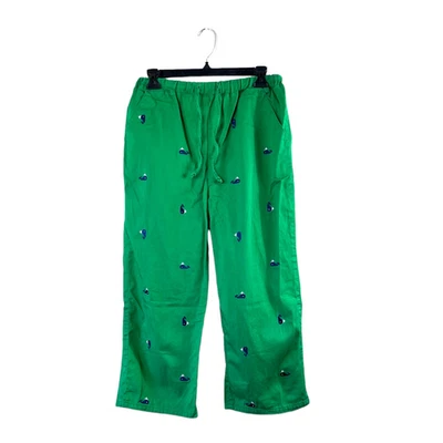Vintage Green The Quacker Factory Whale Print Pants S - Image 1 of 4
