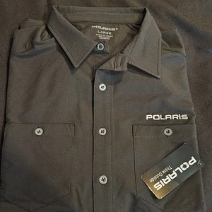 Polaris Men's Button Up Pit Shirt. Black - Large - NWT - Picture 1 of 4