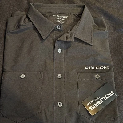 Polaris Men's Button Up Pit Shirt. Black - Large - NWT - Image 1 of 4
