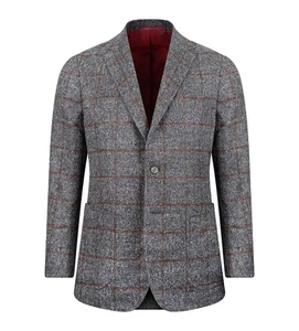STILE LATINO Handmade Blazer US 38 EU 48 Alpaka Karo Vincenzo Attolini - Bild 1 von 5