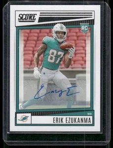 Autógrafo ERIK EZUKANMA 2022 Score Rookies Signatures #400 Miami Dolphins - Imagen 1 de 2