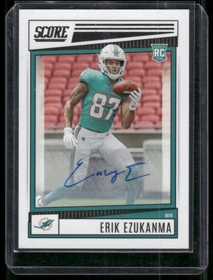 ERIK EZUKANMA 2022 Score Rookies Signatures Auto Autograph #400 Miami Dolphins - Image 1 of 2