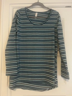 Camisa LuLaRoe Grande Rayas Talla Azul Nueva Con Etiquetas Foto 1 de 2
