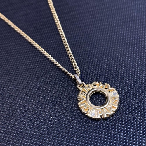 GIVENCHY Collana Cerchio Logo Oro #A 155 Autentica