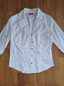 Giesswein Bluse Weiß Damen Gr. 38 Hornknöpfe Baumwolle Dirndl Tracht - Bild 1 von 7